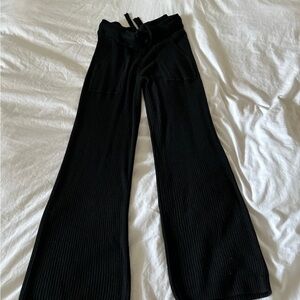 COURTNEY Splendid Ribbed Lounge black pants